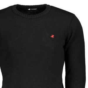 U.S. GRAND POLO USTR950 Μαύρο Ανδρικό Πουλόβερ Με Στρογγυλή Λαιμόκοψη