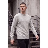 Life Style Butiken Ανδρικό Μάλλινο Πλεκτό Πουλόβερ Crewneck με Στρογγυλή Λαιμόκοψη LS12683007 ICE 2