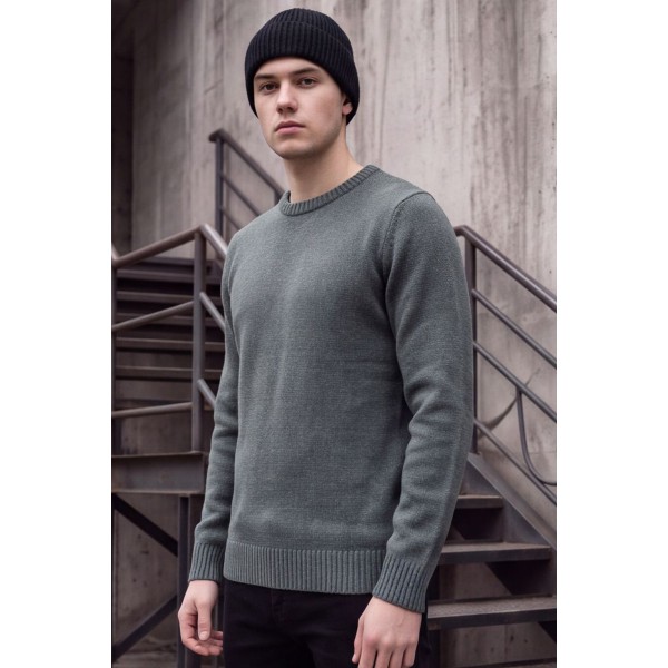 Life Style Butiken Ανδρικό Μάλλινο Πλεκτό Πουλόβερ Crewneck με Στρογγυλή Λαιμόκοψη LS12683007 ΛΑΔΙ
