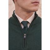 Life Style Butiken Ανδρικό Πλεκτό Half-Zip Πουλόβερ Βαμβακερό με Φερμουάρ LS12683024 Κυπαρισσί 6