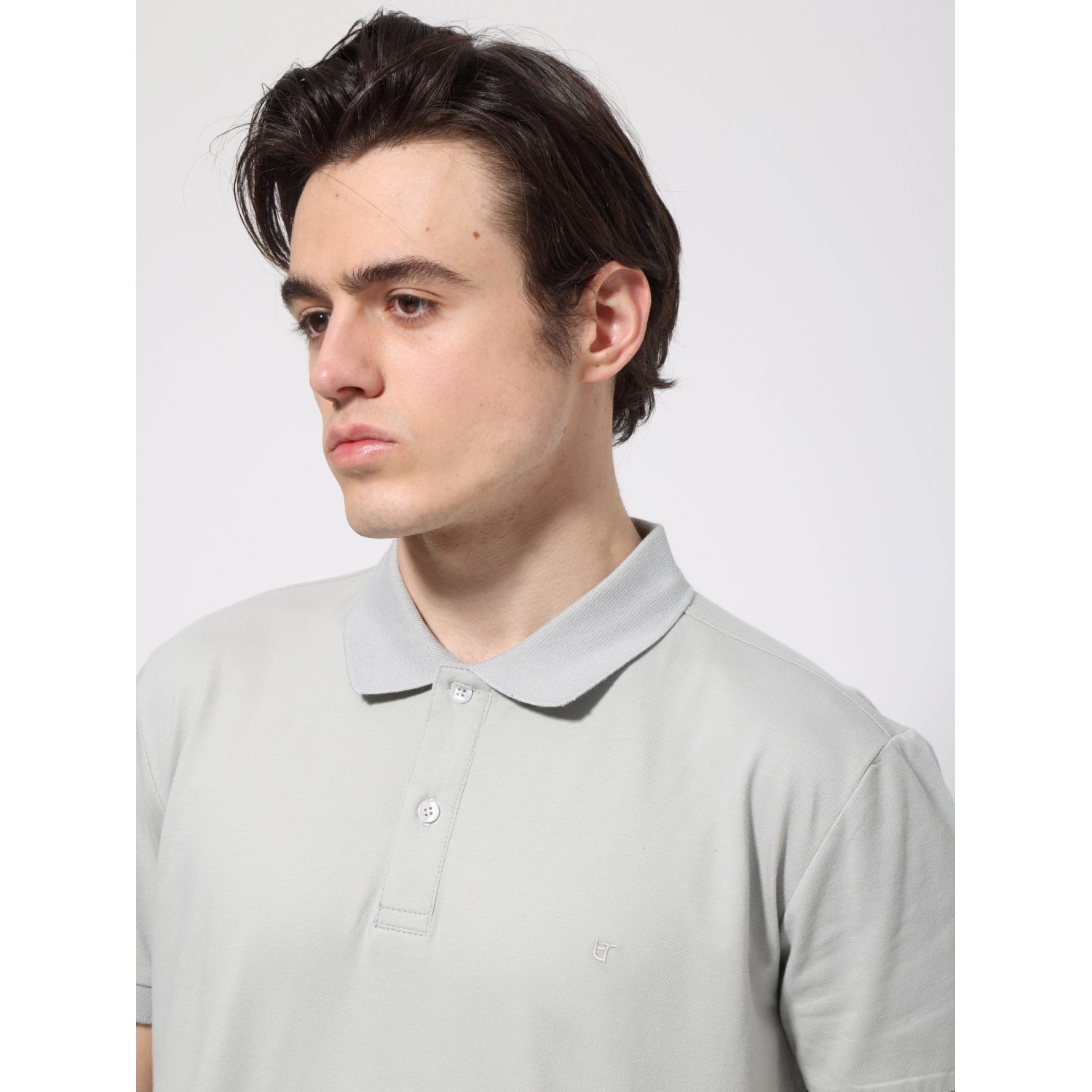 Life Style Butiken Ανδρική Κοντομάνικη Μπλούζα Polo LS1207070 Γκρι