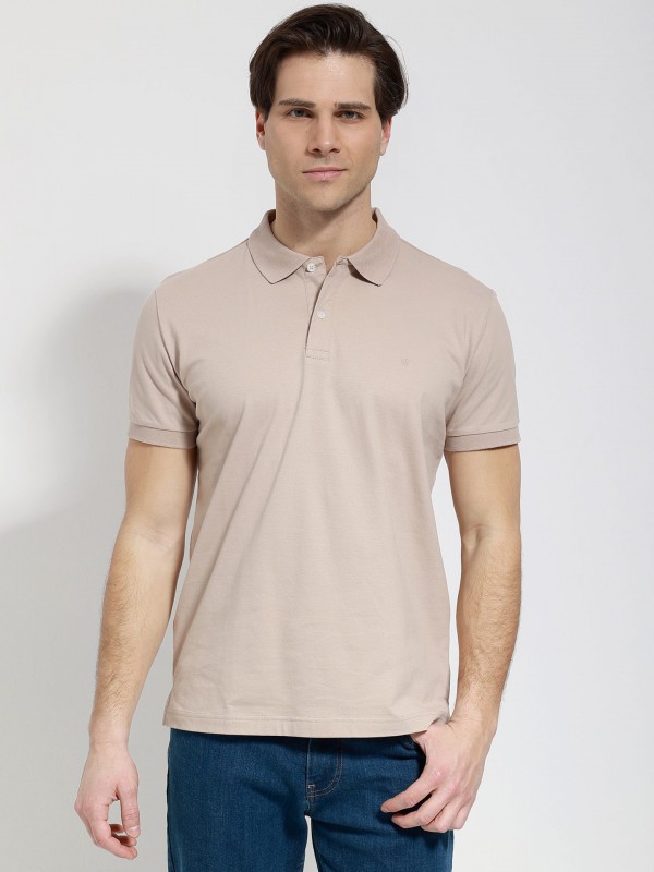 Life Style Butiken Ανδρική Κοντομάνικη Μπλούζα Polo LS1207070 Μπέζ