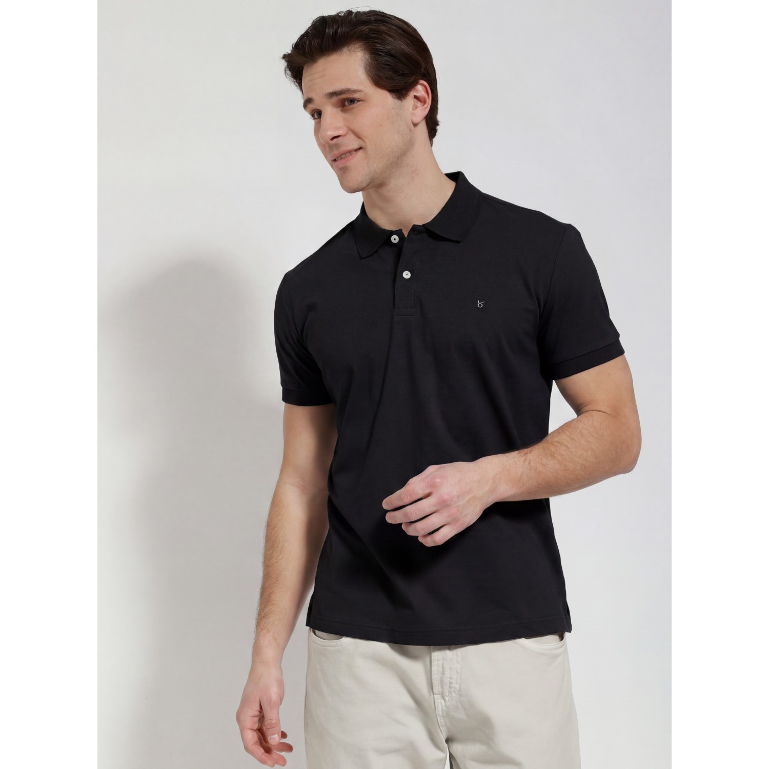 Life Style Butiken Ανδρική Κοντομάνικη Μπλούζα Polo LS1207070 Black