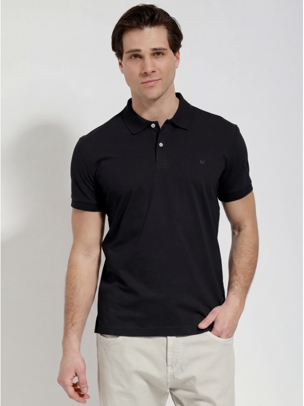 Life Style Butiken Ανδρική Κοντομάνικη Μπλούζα Polo LS1207070 Black