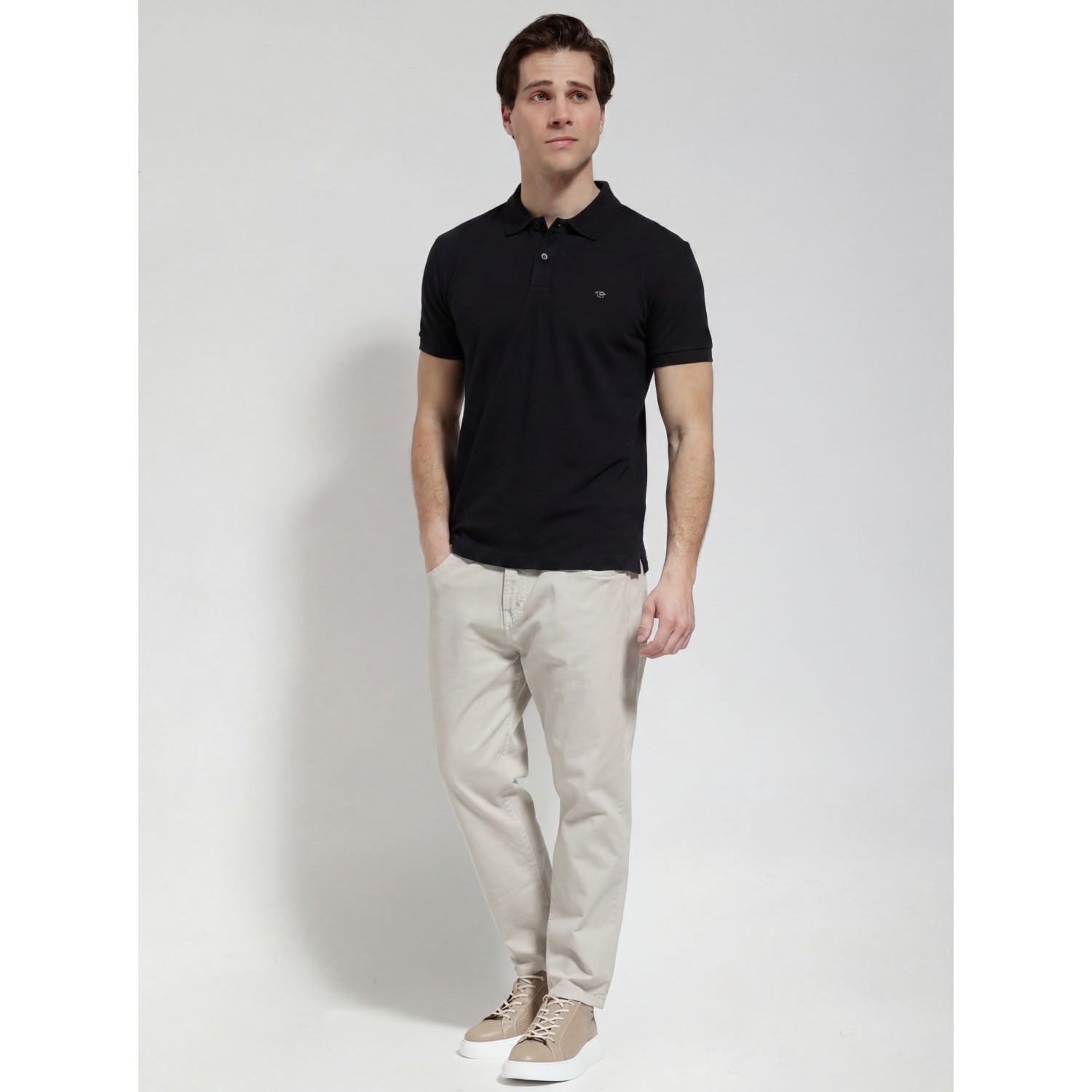 Life Style Butiken Ανδρική Κοντομάνικη Μπλούζα Polo LS1207070 Black