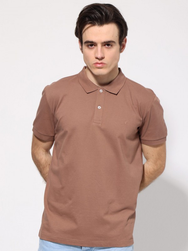 Life Style Butiken Ανδρική Κοντομάνικη Μπλούζα Polo LS1207070 Καφέ