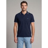 Life Style Butiken Ανδρική κοντομάνικη μπλούζα με γιακά Polo χωρίς κουμπιά LS12631080 Navy 3