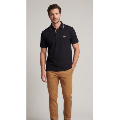 Life Style Butiken Ανδρική Κοντομάνικη Μπλούζα Polo LS12631082 Black