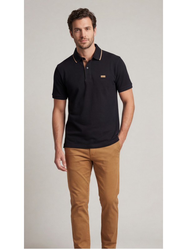 Life Style Butiken Ανδρική Κοντομάνικη Μπλούζα Polo LS12631082 Black