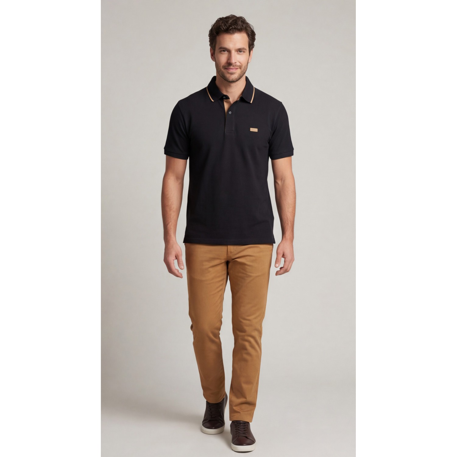 Life Style Butiken Ανδρική Κοντομάνικη Μπλούζα Polo LS12631082 Black