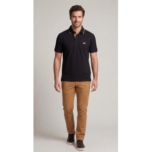 Life Style Butiken Ανδρική Κοντομάνικη Μπλούζα Polo LS12631082 Black