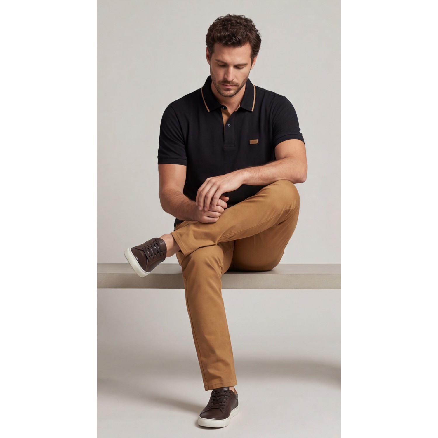 Life Style Butiken Ανδρική Κοντομάνικη Μπλούζα Polo LS12631082 Black