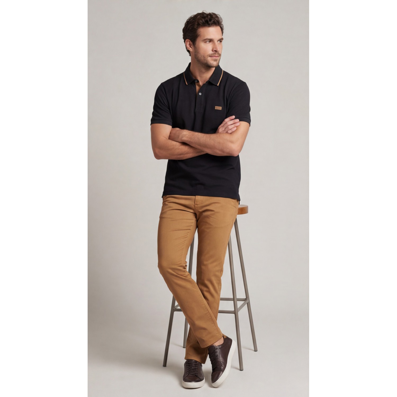 Life Style Butiken Ανδρική Κοντομάνικη Μπλούζα Polo LS12631082 Black