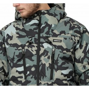 Emerson 202.EM10.15 Ανδρικό Μπουφάν Puffer Αδιάβροχο για Χειμώνα Olive Camo
