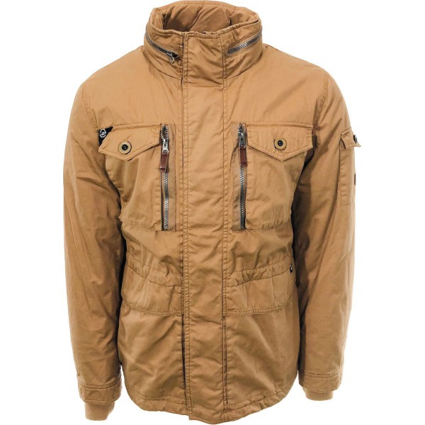 Ανδρικο μπουφάν Jacket βαμβακερό με ενσωματωμένη κουκούλα BASEHIT M1491 CT SAND