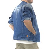 Ανδρικό Jean μπουφάν TRESOR 2535 ATLANTA ΜΠΛΕ 4