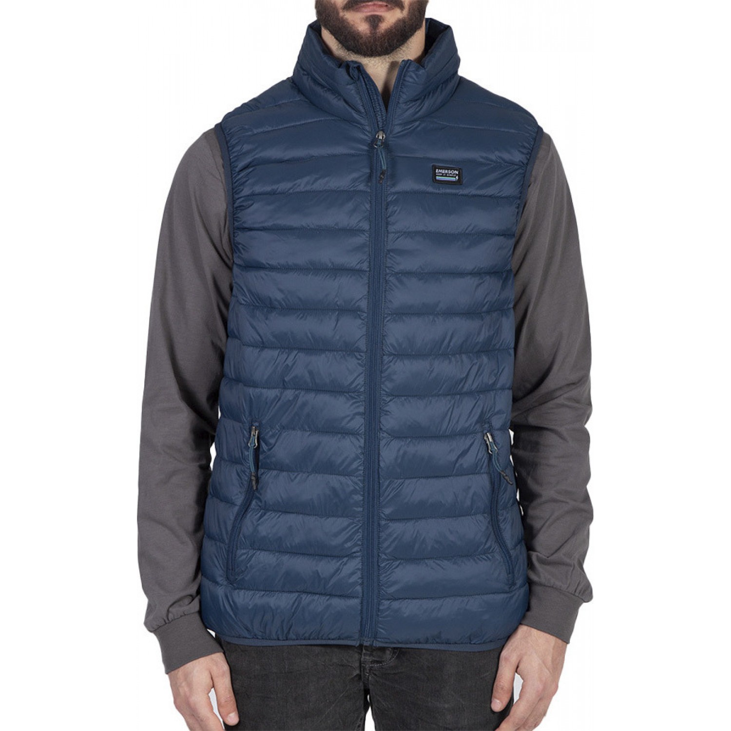 Emerson 202.EM10.140 Αμάνικο Ανδρικό Μπουφάν Puffer για Άνοιξη Navy