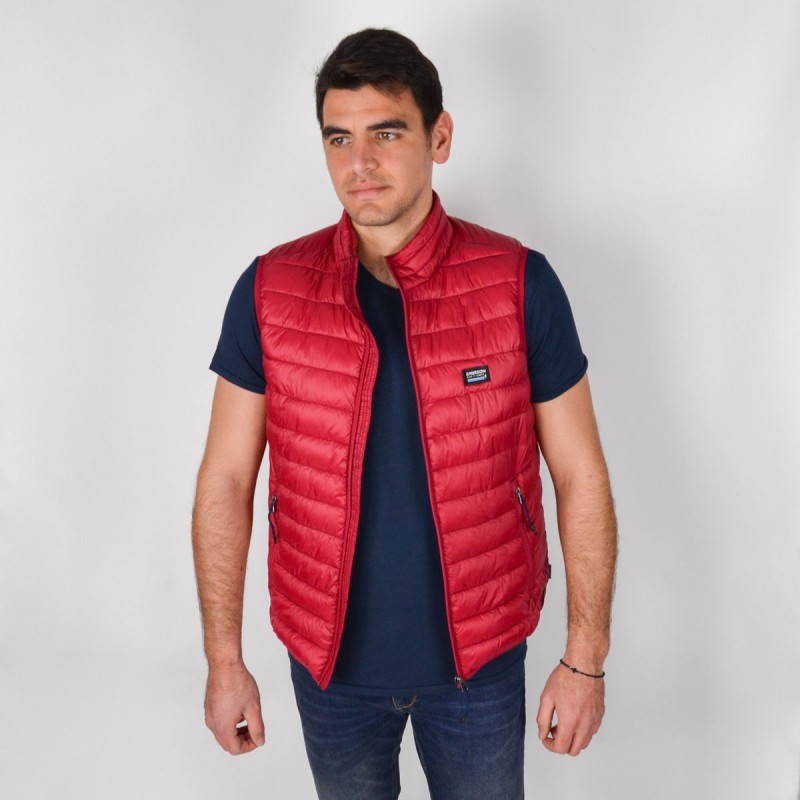 Emerson 201.EM10.140 Αμάνικο Ανδρικό Μπουφάν Puffer για Άνοιξη Κόκκινο Ανδρικά