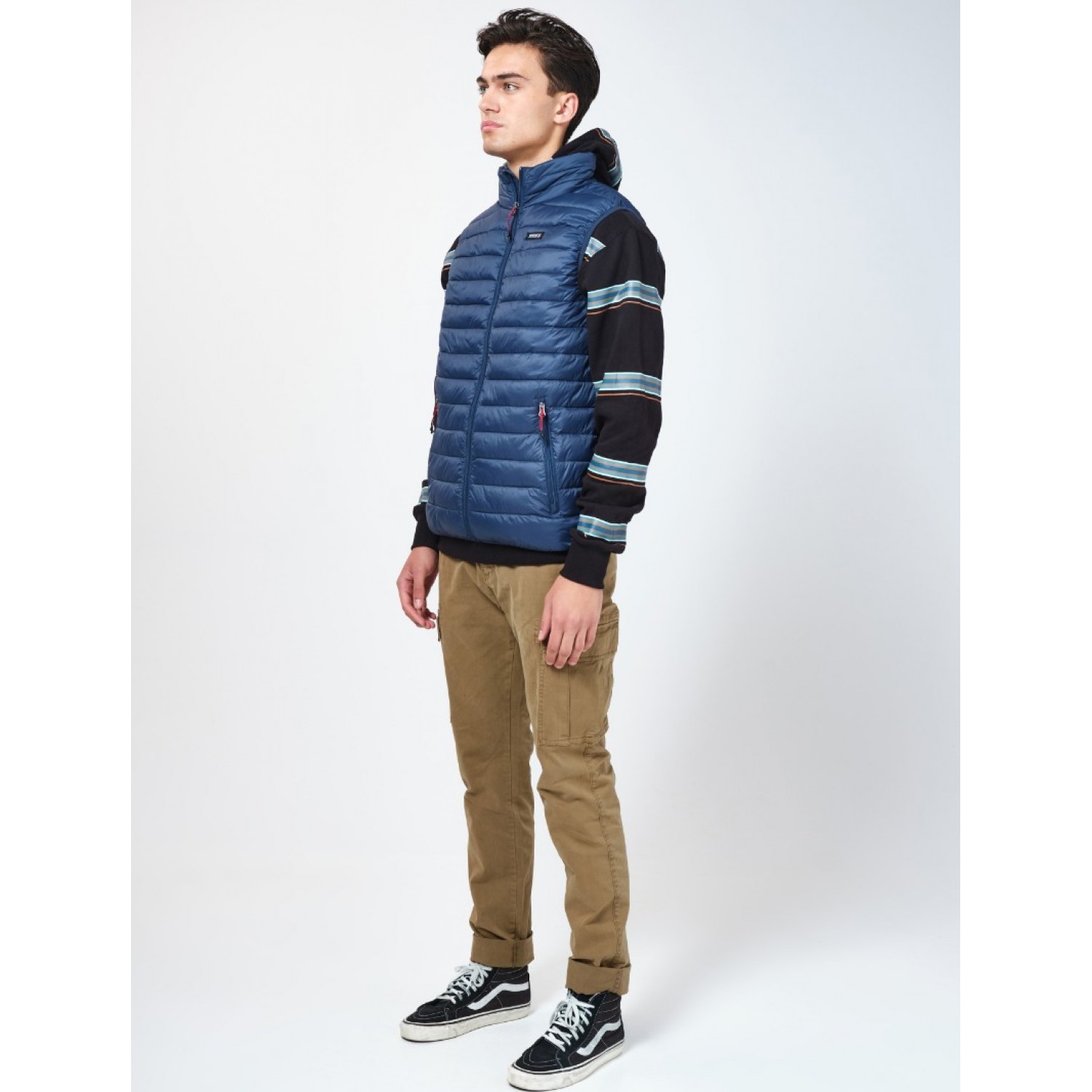 Basehit 202.BM10.141 Αμάνικο Ανδρικό Μπουφάν Puffer για Άνοιξη Μπλε