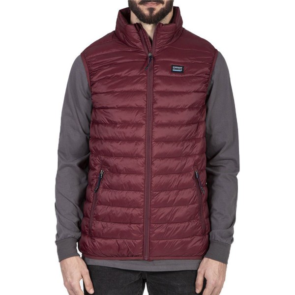 Emerson 202.EM10.140 Αμάνικο Ανδρικό Μπουφάν Puffer για Άνοιξη Wine