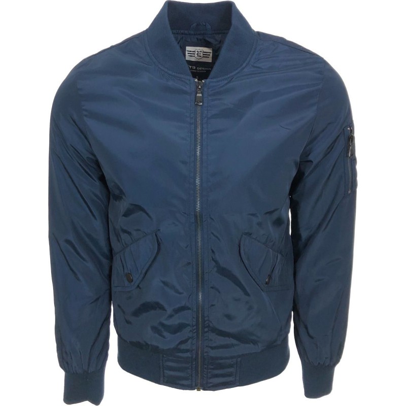 Ελαφρύ ανδρικο μπουφάν Bomber fly για άνοιξη ET9 DESIGN 345 BLUE Ανδρικά