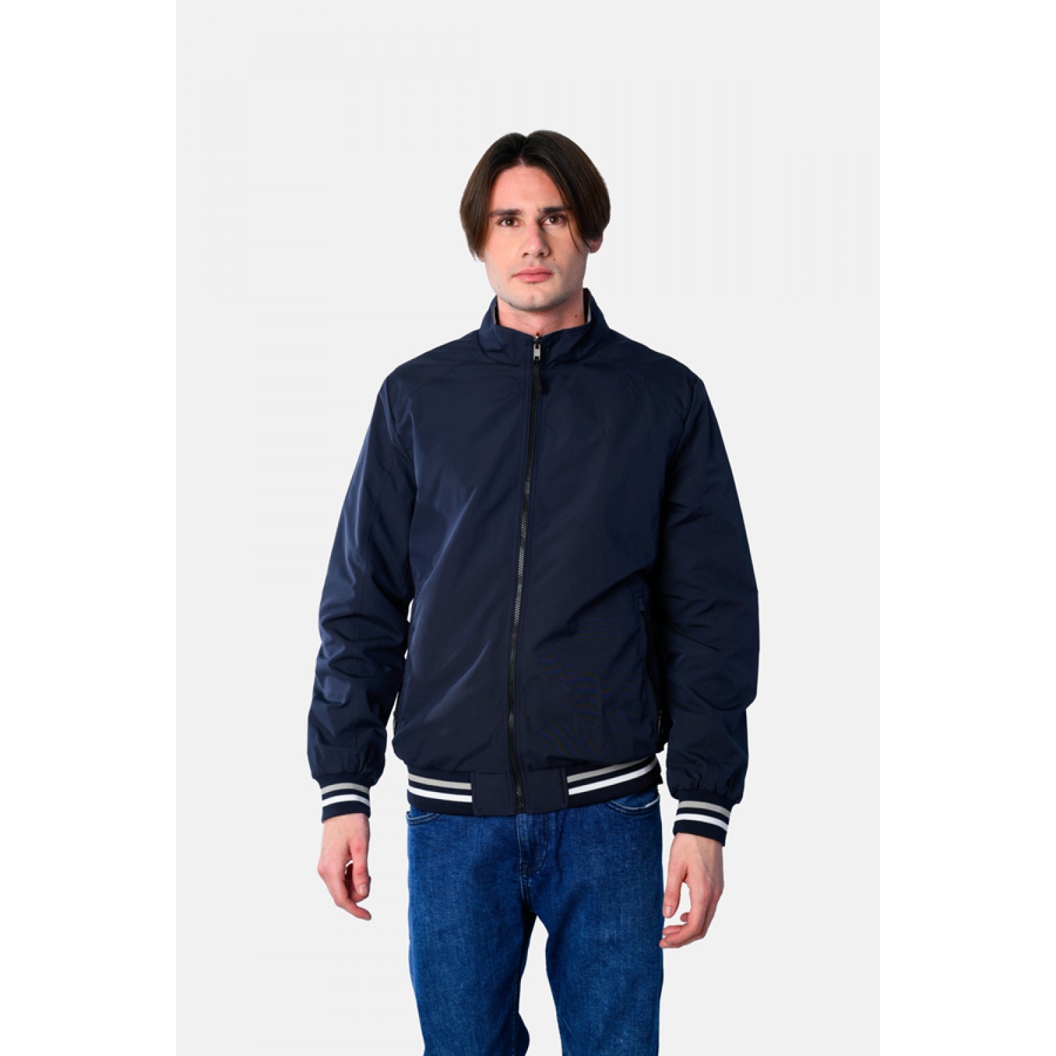 Life Style Butiken Ανδρικό λεπτό μπουφάν διπλής όψεως  LS12548201 Navy Blue