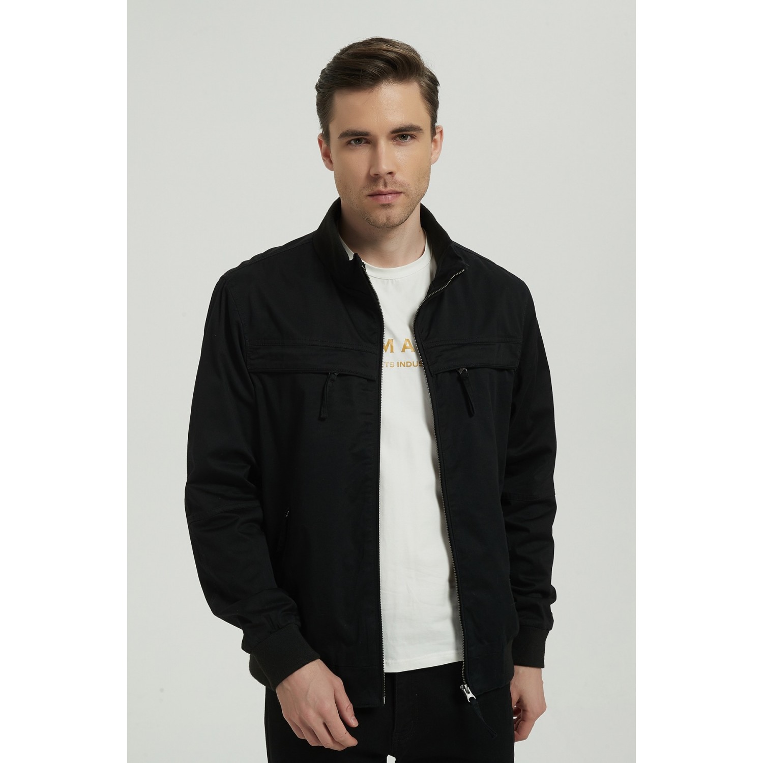 Life Style Butiken Ανδρικό λεπτό μπουφάν LS15168 Μαύρο