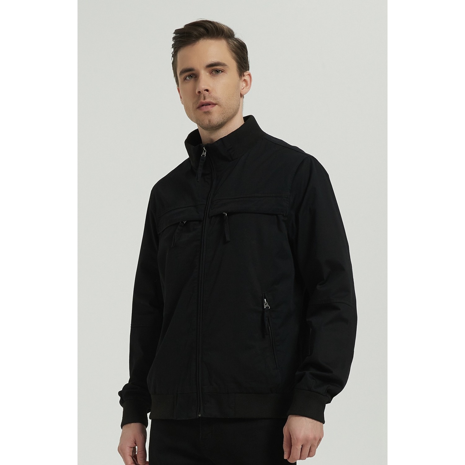 Life Style Butiken Ανδρικό λεπτό μπουφάν LS15168 Μαύρο