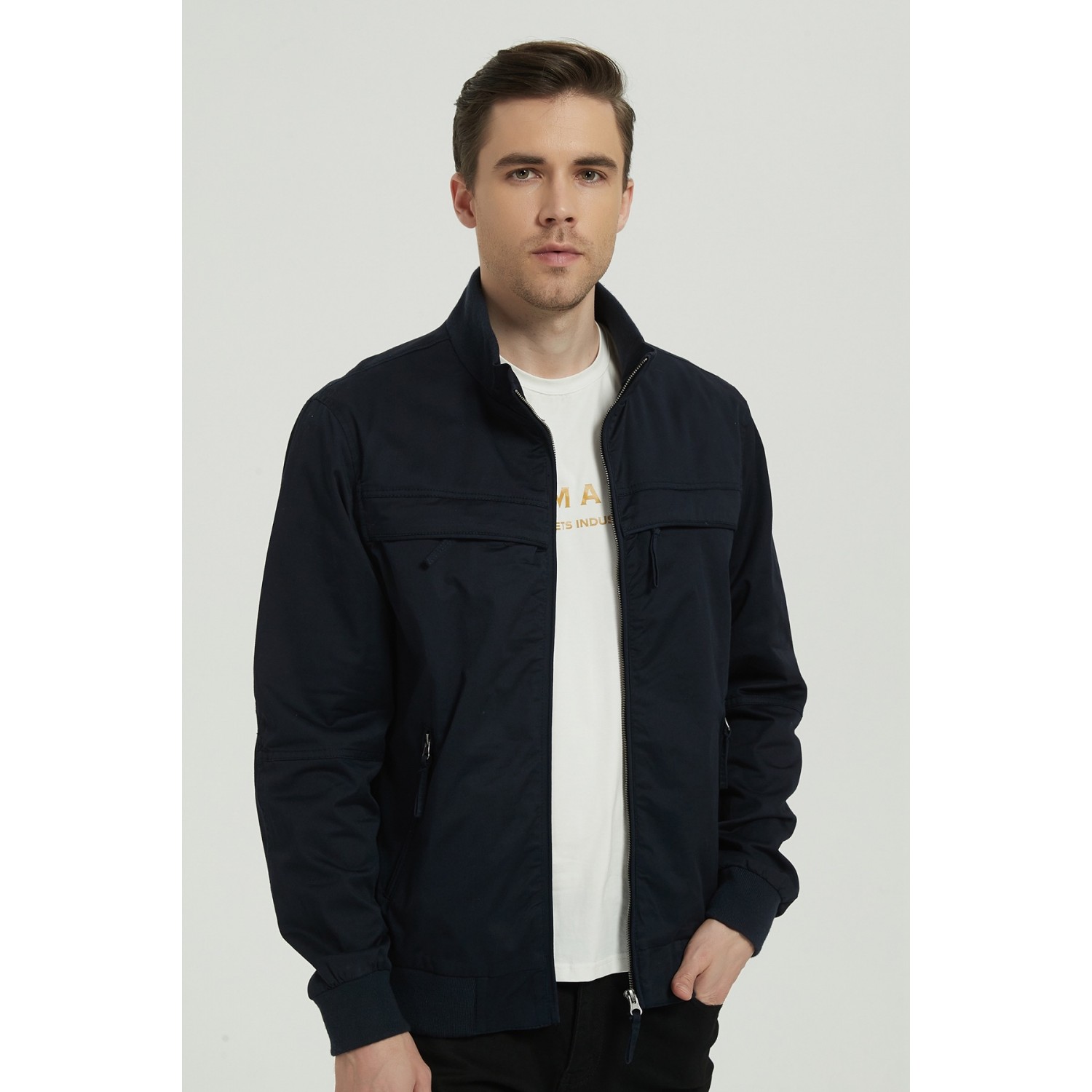 Life Style Butiken Ανδρικό λεπτό μπουφάν LS15168 Navy Blue