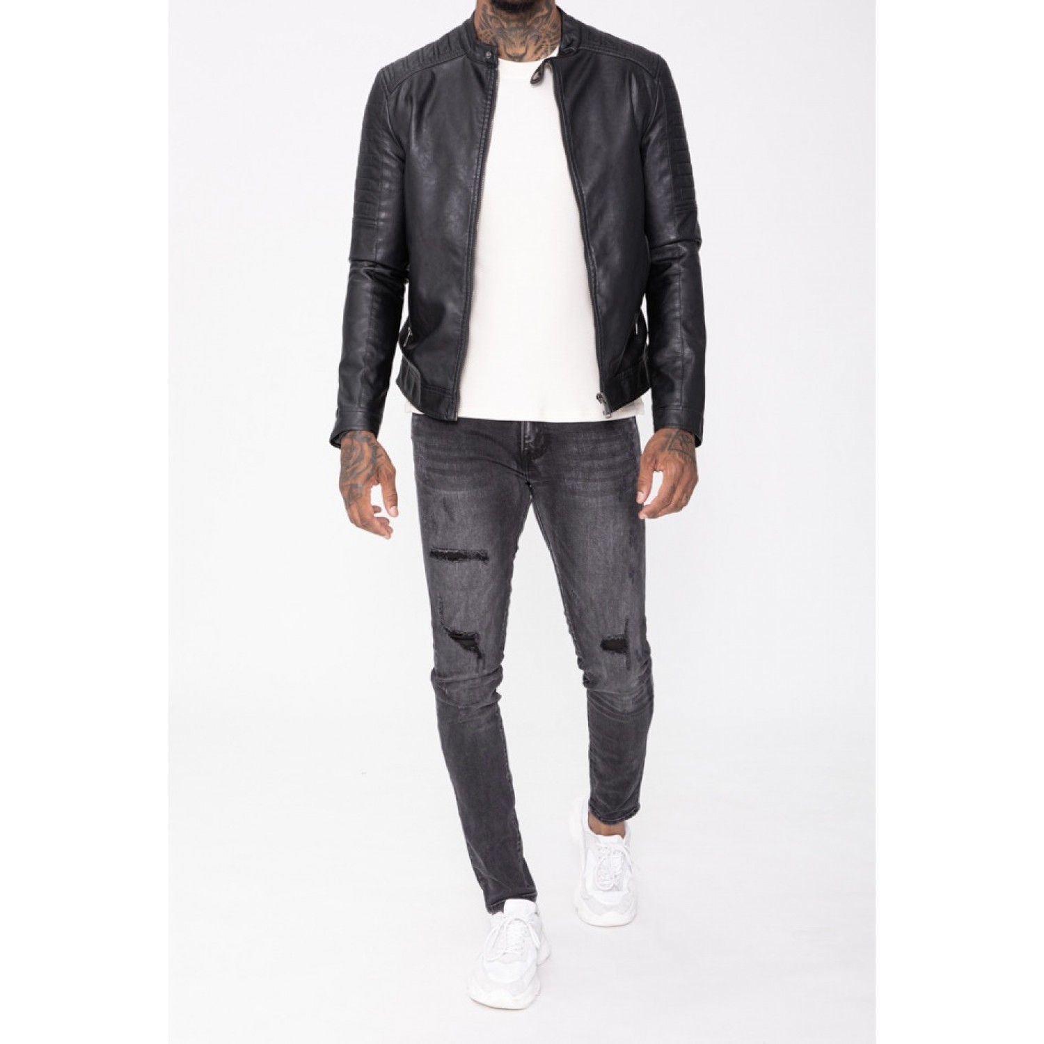 Life Style Butiken Ανδρικό ελαφρύ δερματινάκι LS1905 Black