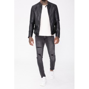 Life Style Butiken Ανδρικό ελαφρύ δερματινάκι LS1905 Black