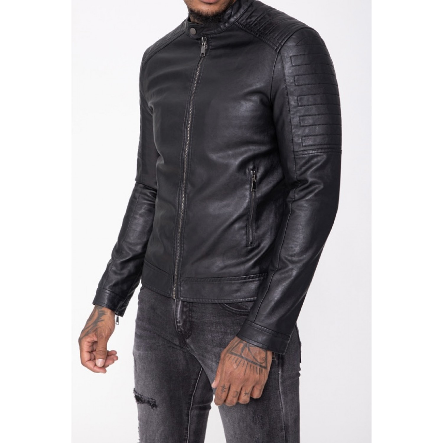 Life Style Butiken Ανδρικό ελαφρύ δερματινάκι LS1905 Black