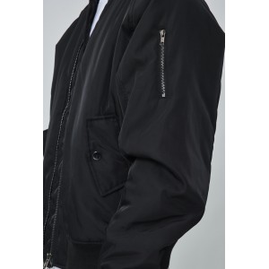 Life Style Butiken Ανδρικό ελαφρύ Bomber μπουφανάκι oversized LS11730 Black