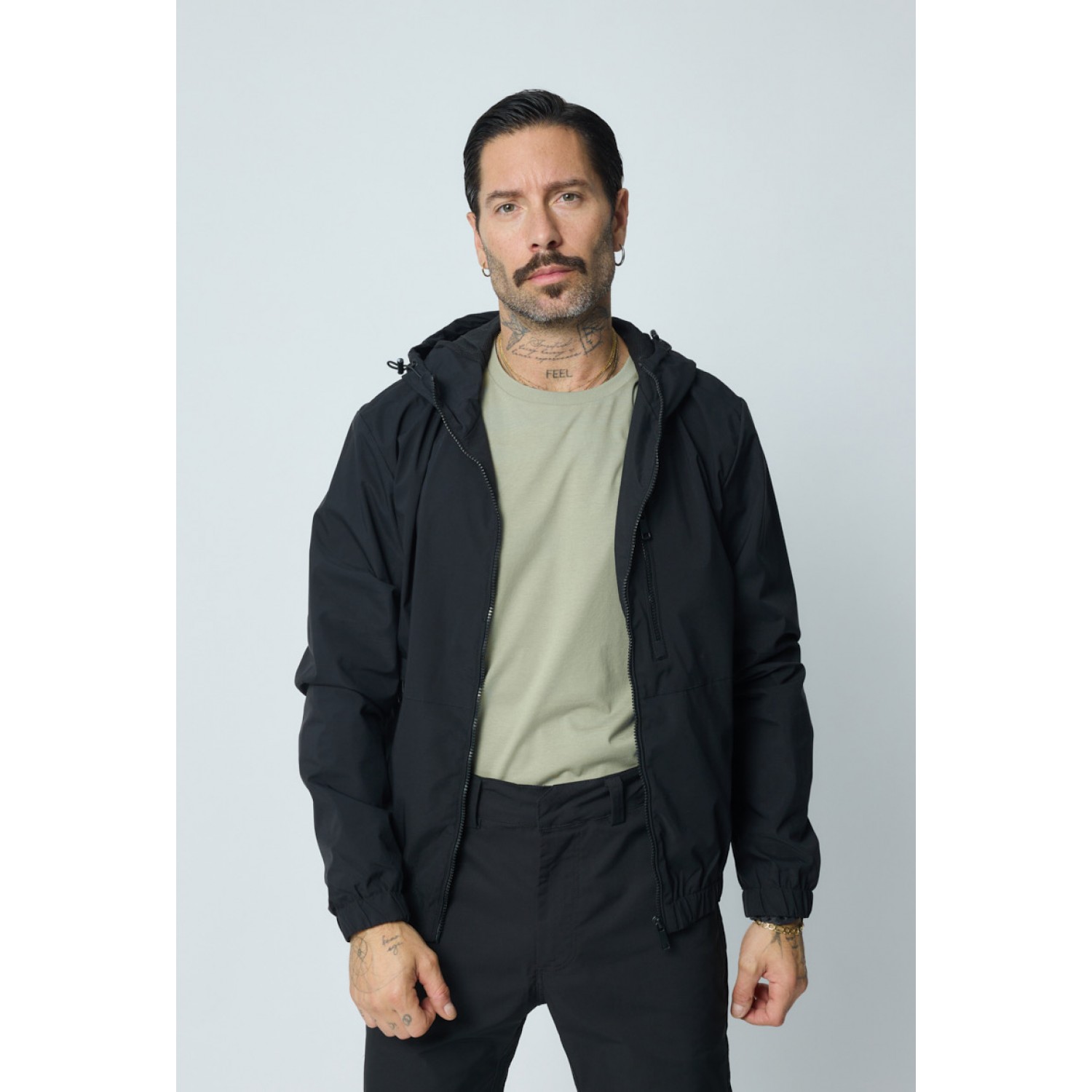 Life Style Butiken Ανδρικό ελαφρύ αντιανεμικό μπουφανάκι LS1202 Black