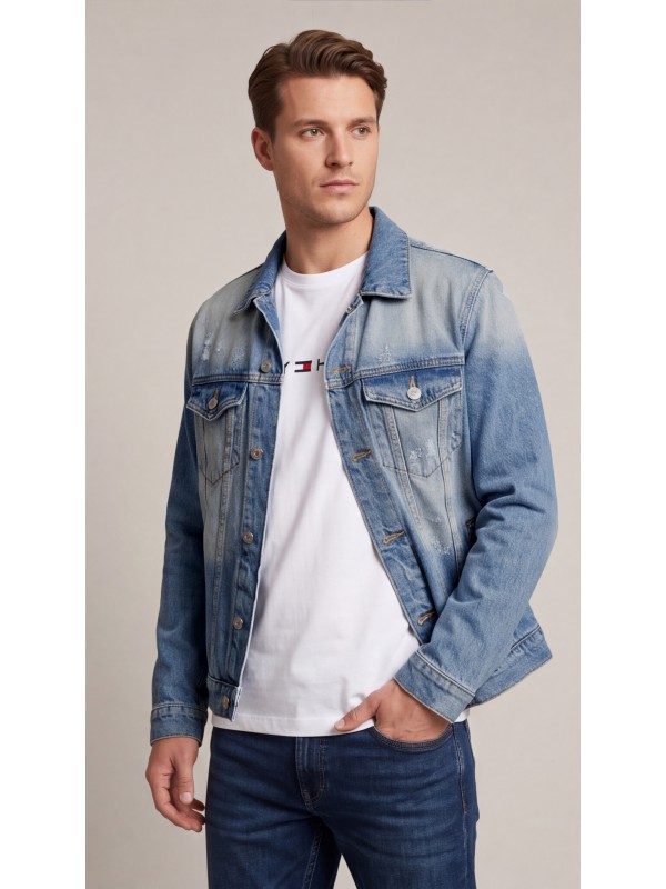 Ανδρικό Jean Jacket Enos RJ-967 Light Blue