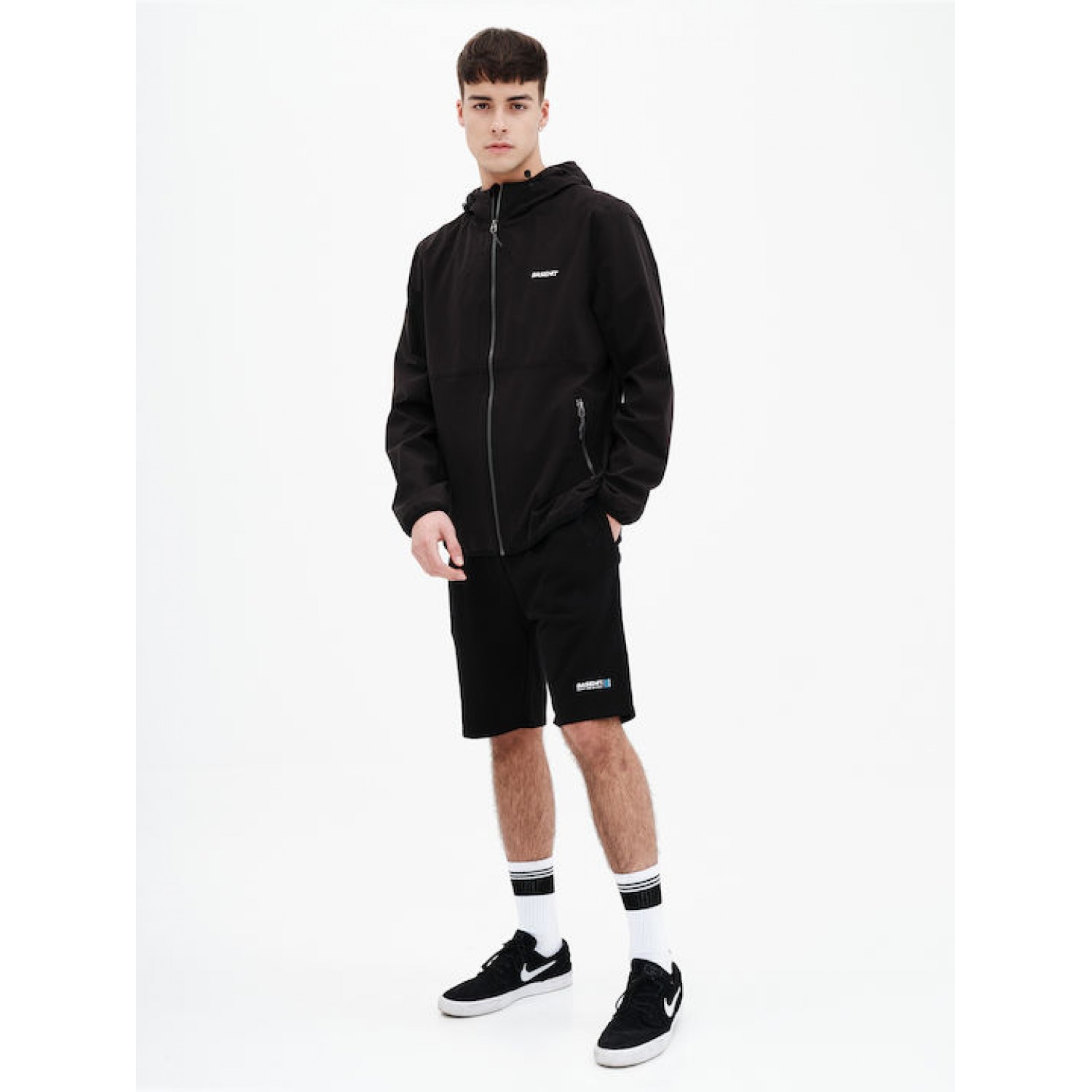 BASEHIT Ανδρικό Λεπτό Μπουφάν Με Κουκούλα 221.BM10.61 Black