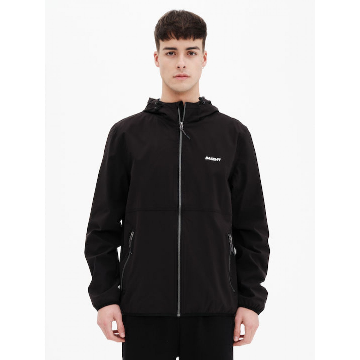 BASEHIT Ανδρικό Λεπτό Μπουφάν Με Κουκούλα 221.BM10.61 Black