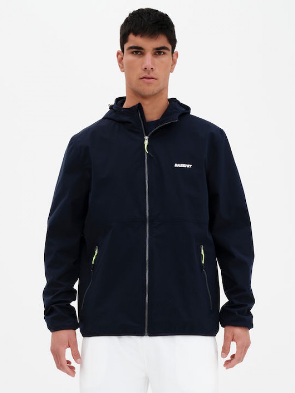 BASEHIT Ανδρικό Λεπτό Μπουφάν Με Κουκούλα 221.BM10.61 Navy