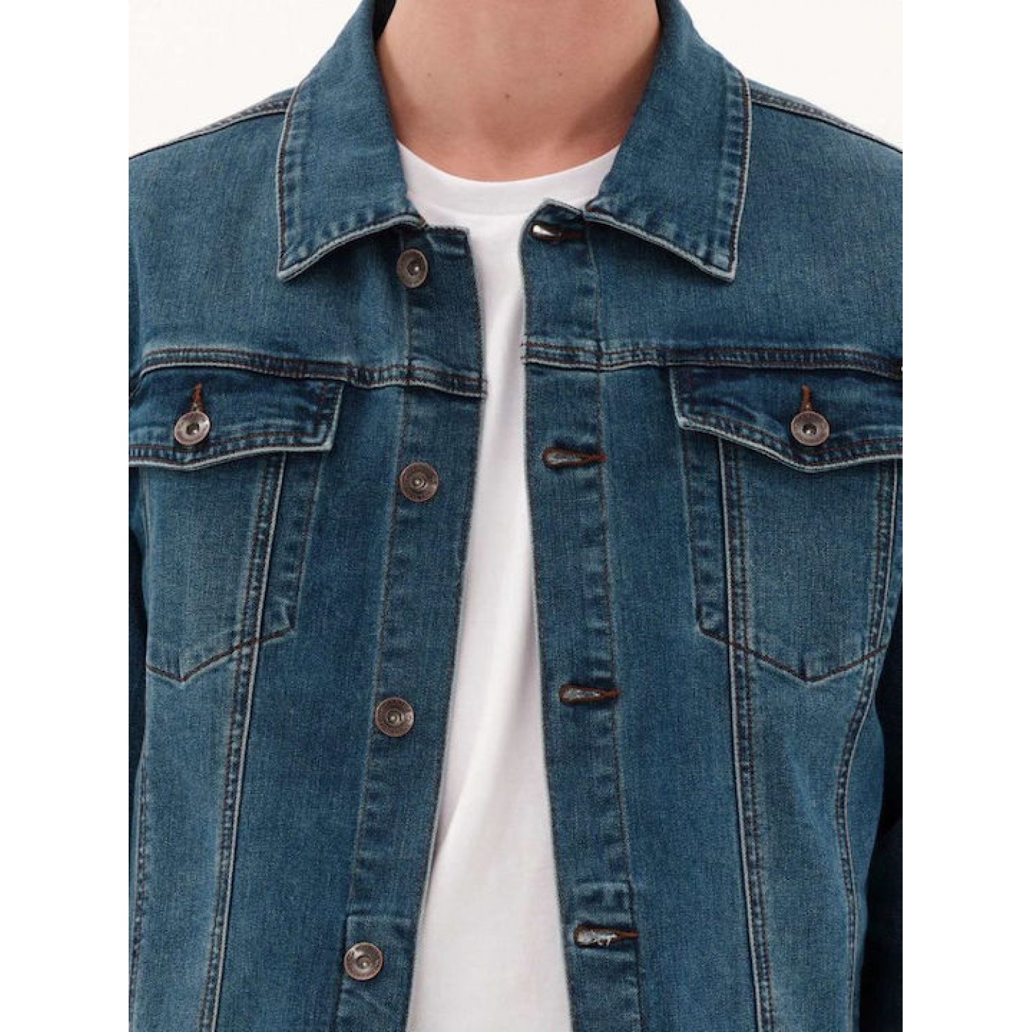 Ανδρικό Μπουφάν Τζιν EMERSON 231.EM18.101 Μπλέ