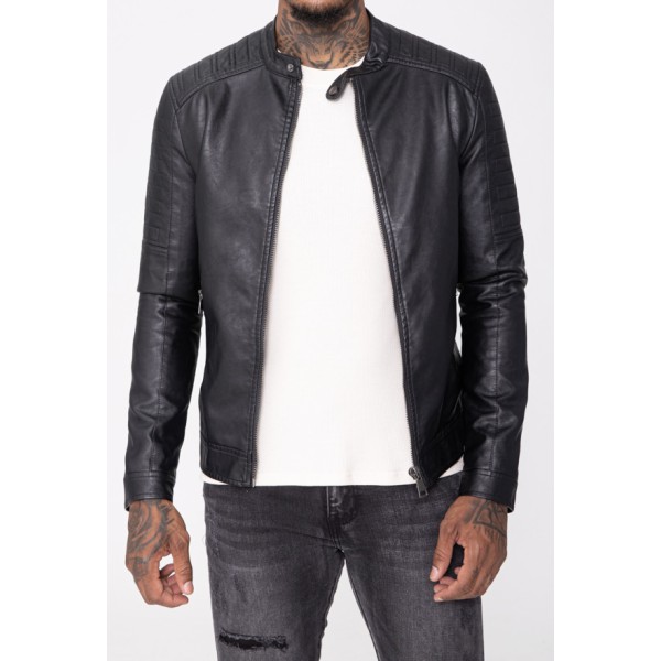 Life Style Butiken Ανδρικό ελαφρύ δερματινάκι LS1905 Black