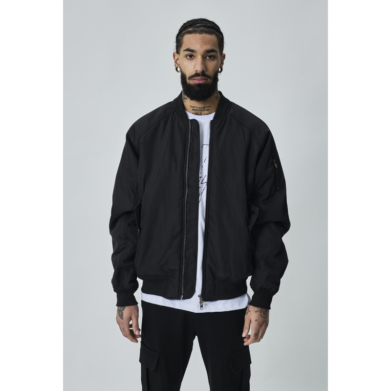 Life Style Butiken Ανδρικό ελαφρύ Bomber μπουφανάκι oversized LS11730 Black Ανδρικά
