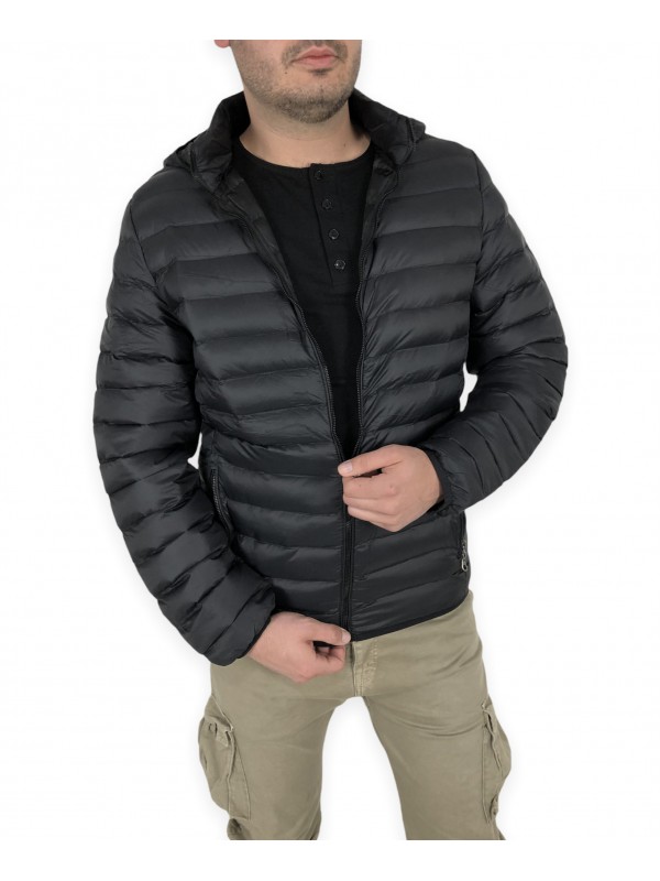 Life Style Butiken Ανδρικό μπουφάν για άνοιξη LS1836 Μαύρο