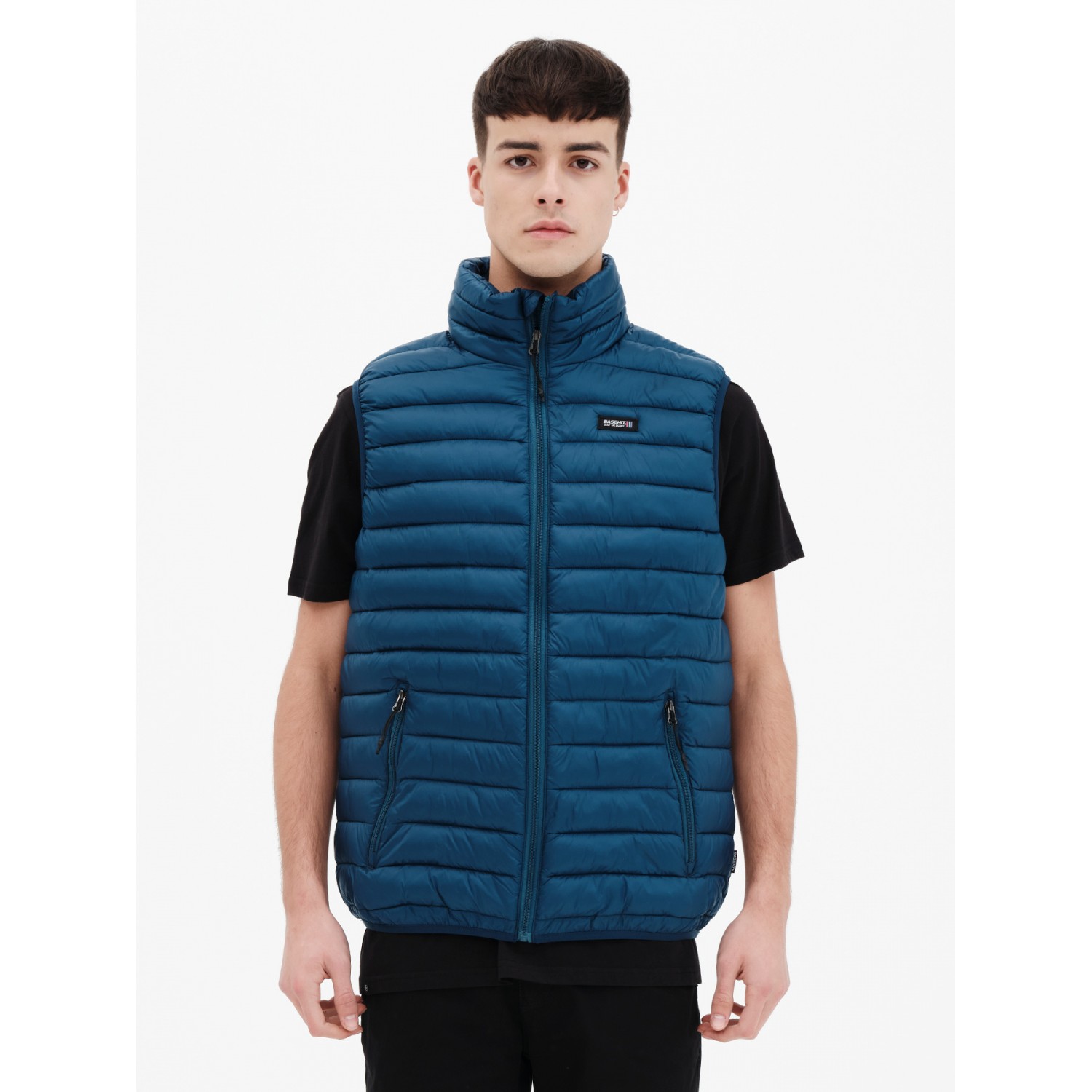 BASEHIT 221.BM10.141 ΕΛΑΦΡΥ ΑΝΔΡΙΚΟ ΑΜΑΝΙΚΟ ΜΠΟΥΦΑΝ PUFFER MΠΛΕ