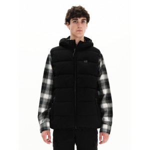 EMERSON ΑΝΔΡΙΚΟ ΑΜΑΝΙΚΟ ΜΠΟΥΦΑΝ PUFFER ΜΕ ΚΟΥΚΟΥΛΑ 222.EM10.149 Black
