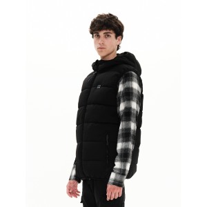 EMERSON ΑΝΔΡΙΚΟ ΑΜΑΝΙΚΟ ΜΠΟΥΦΑΝ PUFFER ΜΕ ΚΟΥΚΟΥΛΑ 222.EM10.149 Black