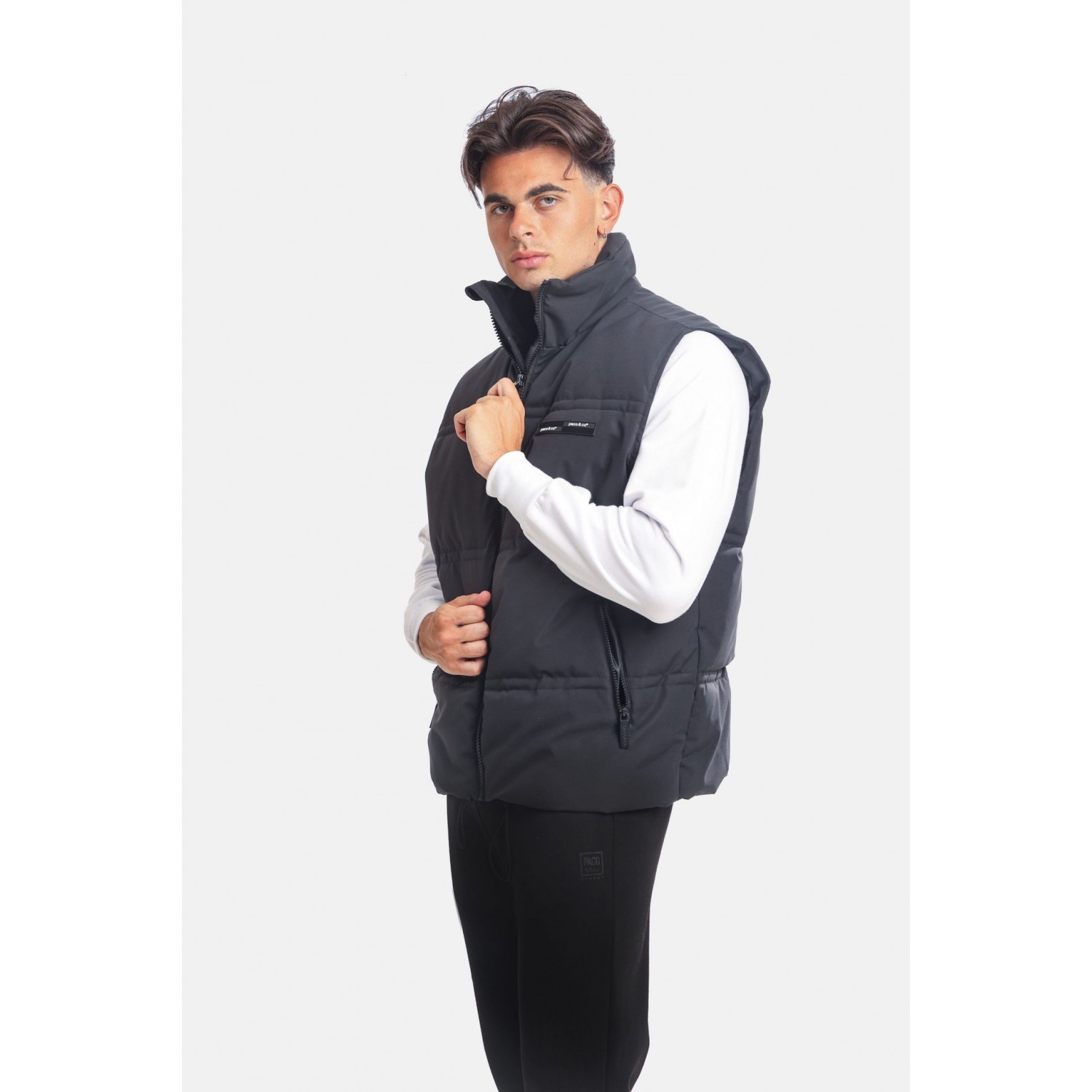 Paco & Co 2398216 Μαύρο ΑΝΔΡΙΚΟ ΑΜΑΝΙΚΟ ΜΠΟΥΦΑΝ PUFFER 