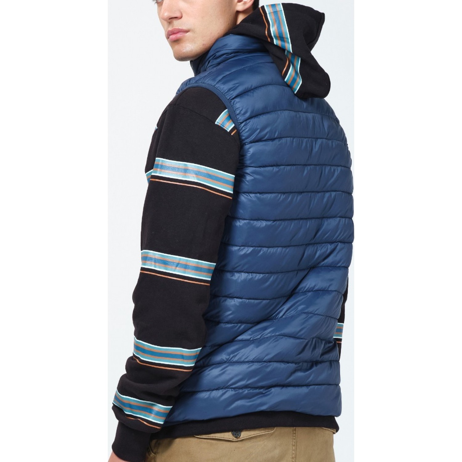 Basehit 202.BM10.141 Αμάνικο Ανδρικό Μπουφάν Puffer για Άνοιξη Μπλε