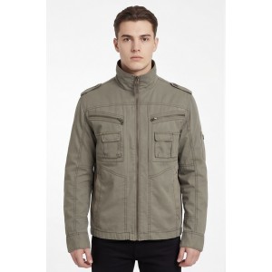 Life Style Butiken Ανδρικό Ελαφρύ Μπουφάν Βαμβακερό Cargo LS1512 Army Khaki Ανδρικά