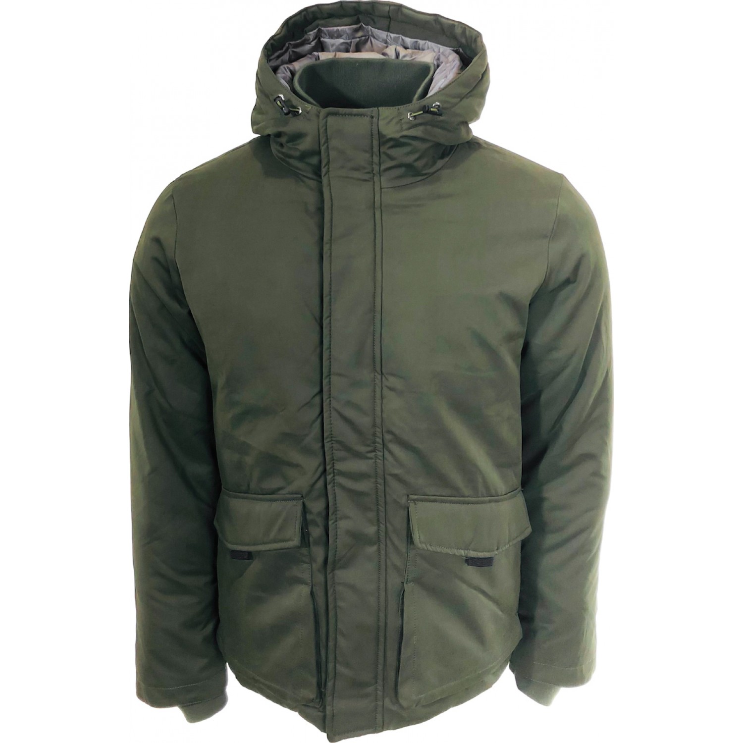 Life Style Butiken Ανδρικο μπουφάν Jacket βαμβακερό με κουκούλα LS15673 CHAKI