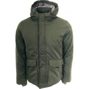 Life Style Butiken Ανδρικο μπουφάν Jacket βαμβακερό με κουκούλα LS15673 CHAKI